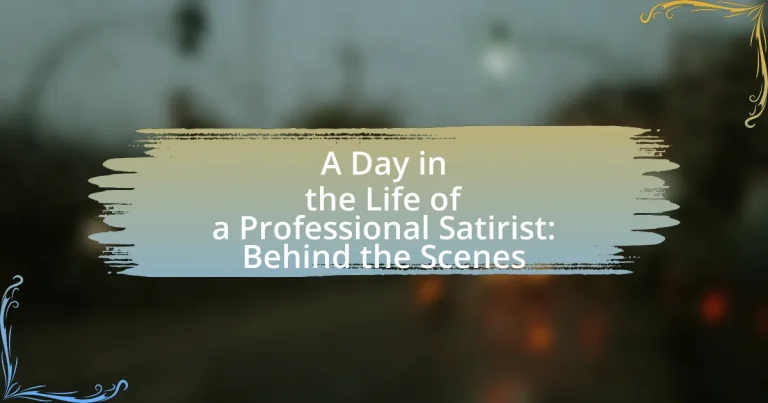 A Day in the Life of a Professional Satirist: Behind the Scenes