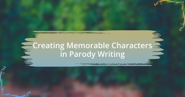 Creating Memorable Characters in Parody Writing