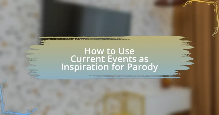 How to Use Current Events as Inspiration for Parody