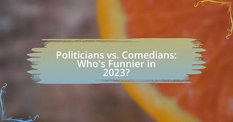 Politicians vs. Comedians: Who’s Funnier in 2023?