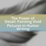 The Power of Detail: Painting Vivid Pictures in Humor Writing
