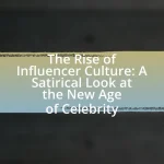 The Rise of Influencer Culture: A Satirical Look at the New Age of Celebrity