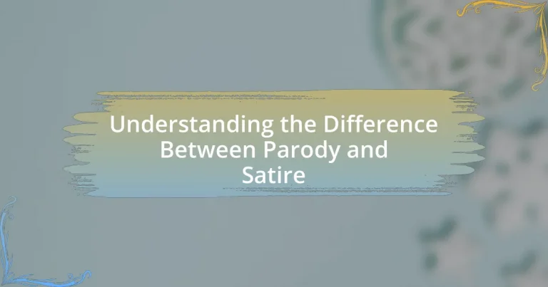 Understanding the Difference Between Parody and Satire