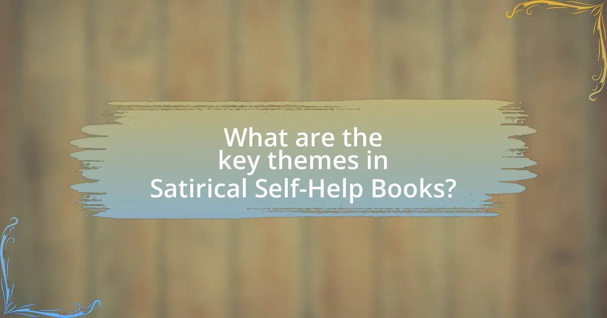 What are the key themes in Satirical Self-Help Books?