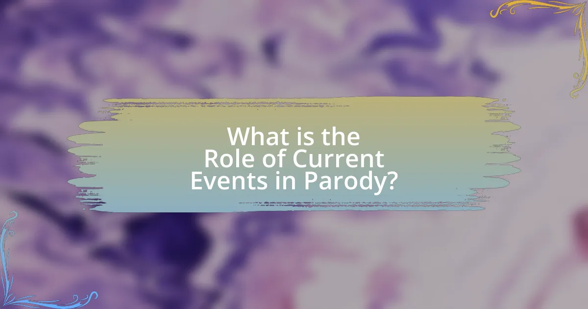 What is the Role of Current Events in Parody?